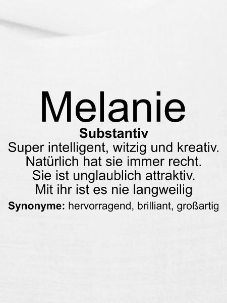 Name Definition Melanie