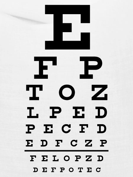 eye chart - Sehtest