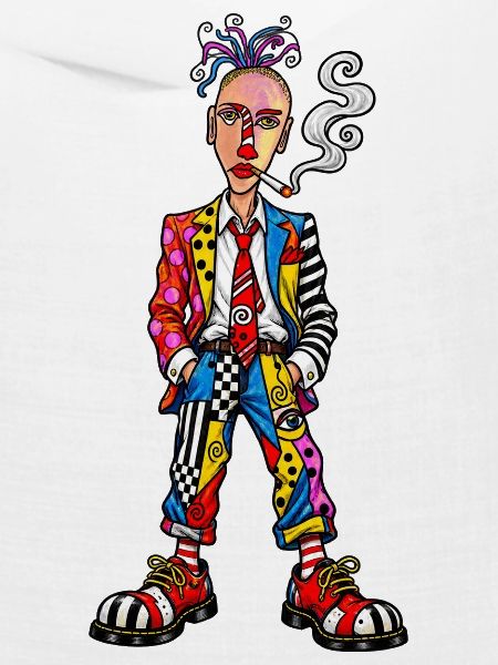 Patchwork Punk Clownportrait