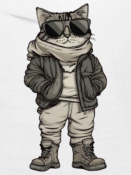 Katze Cool Winter