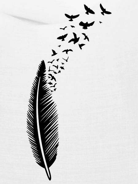 Feder und Vögel Vogelschwarm