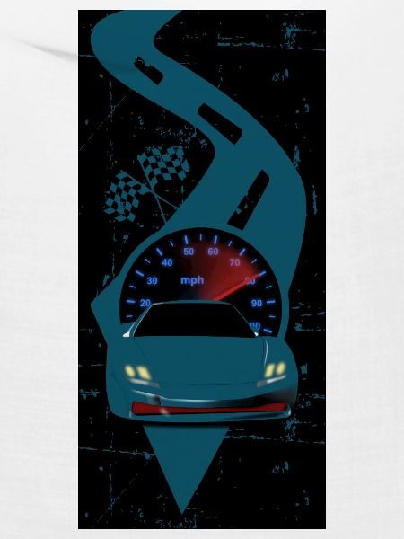 Rennauto mit Tachometer