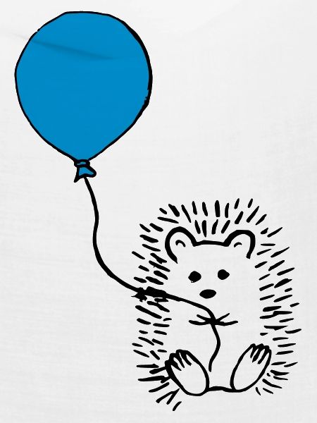 Igel mit Ballon