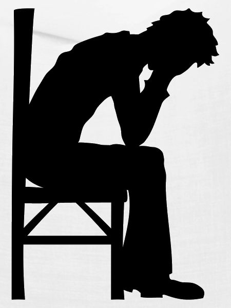Depression sitzend Design