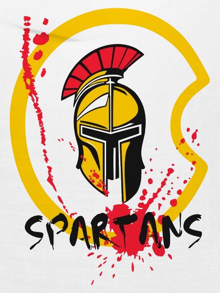 Helm Sparta mit Schild und Blut