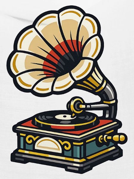 Grammophon Blüten Design