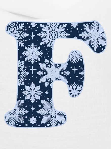 Buchstabe F Schneeflocken