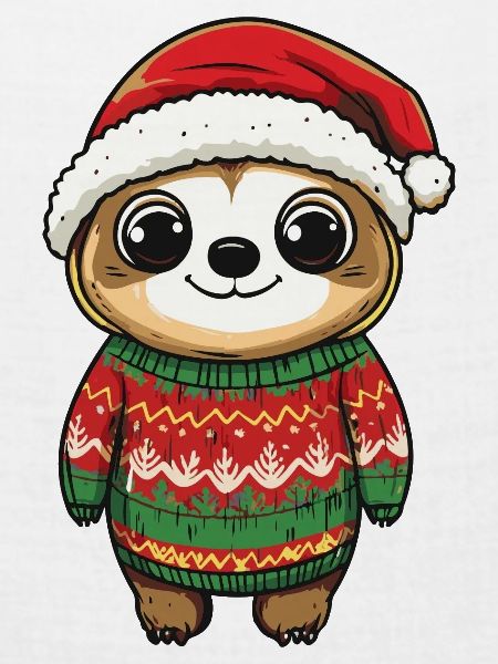 Faultier Weihnachten Comic