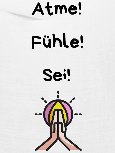Gebetshände mit leuchtendem Mandala