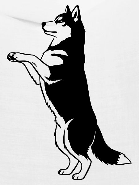 Stehender Hund Silhouette Vector