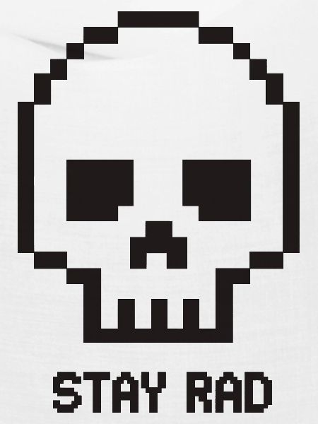 Pixel-Schädel Stay Rad