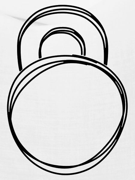 Kettlebell handgezeichnet