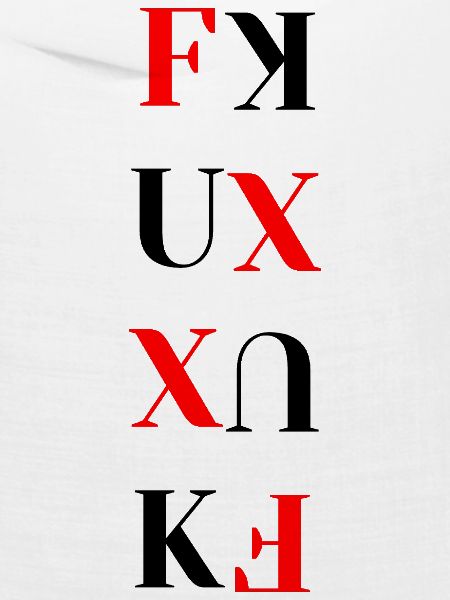 Rot-Schwarz-Typografieblock
