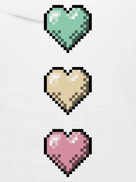 Retro Pixel Art Hearts Stack