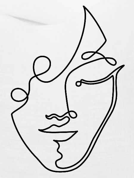 LineArt Frauengesicht