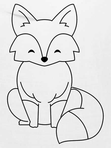 Comic Fuchs in schwarz