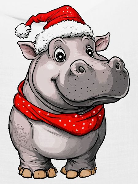 Weihnachten Nilpferd
