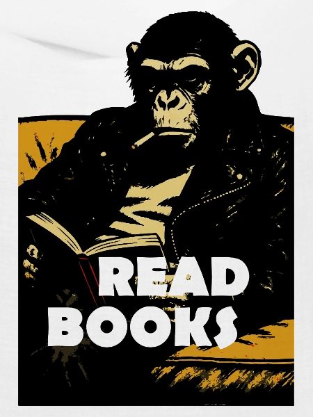 Chimp liest Bücher