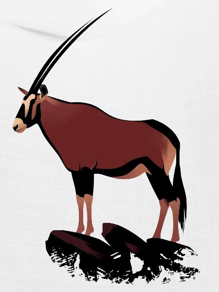 Oryx auf Felsen