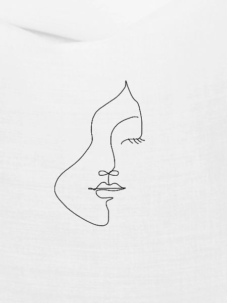 Line Art Frau Gesicht
