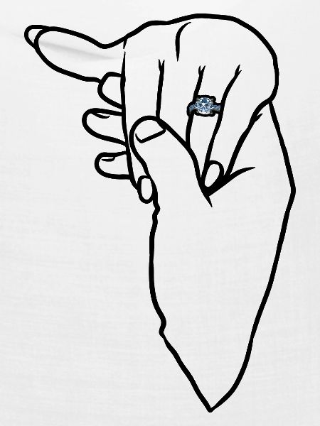 Verlobungs-Ehering-Hand