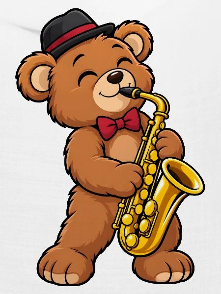 Teddy mit Saxophon