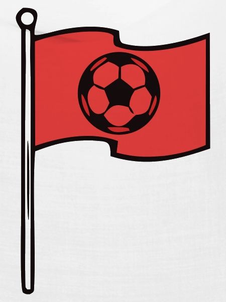 Rote Fussball Eckfahne Icon