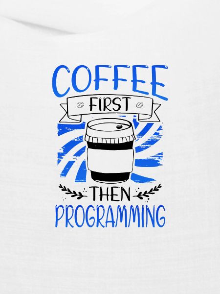 Programmierer Geschenkkaffee zuerst dann Programmierung