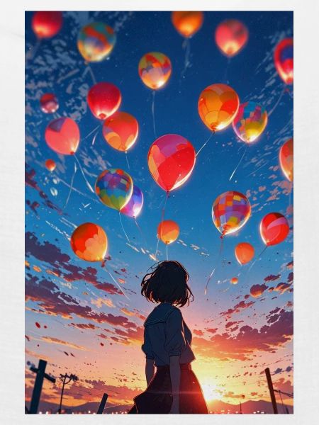 Mädchen mit Ballons