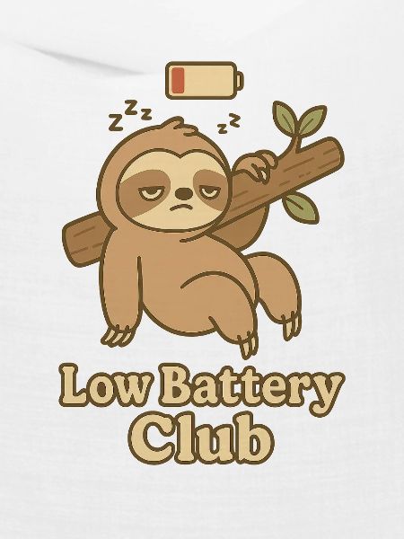 Low Battery Club Sloth