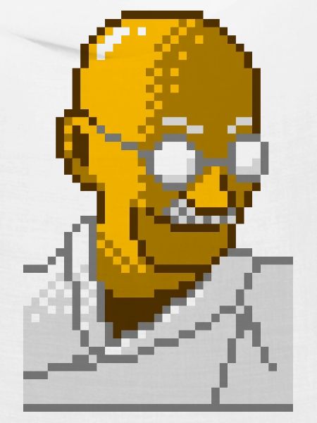 8bit pixel gandhi
