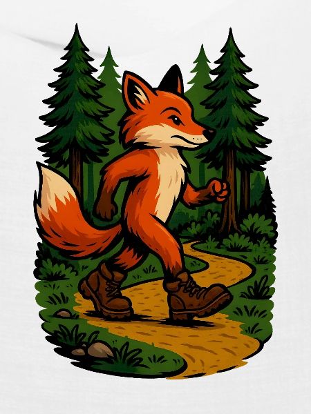 Wandernder Fuchs im Wald