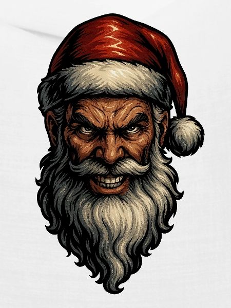 Düsterer Weihnachtsmann Fratze