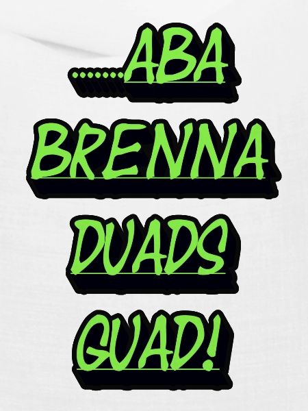 Neon-Grün Textblock Quad Duads