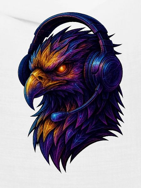 Neonadler mit Headset