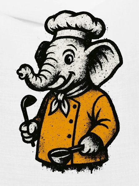 Kochender Elefantenchef