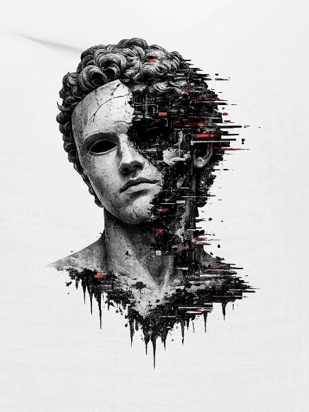 Klassisches Glitch-Gesicht