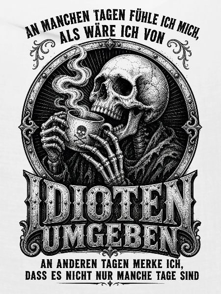 Gothic Skelett Kaffee Kollegen