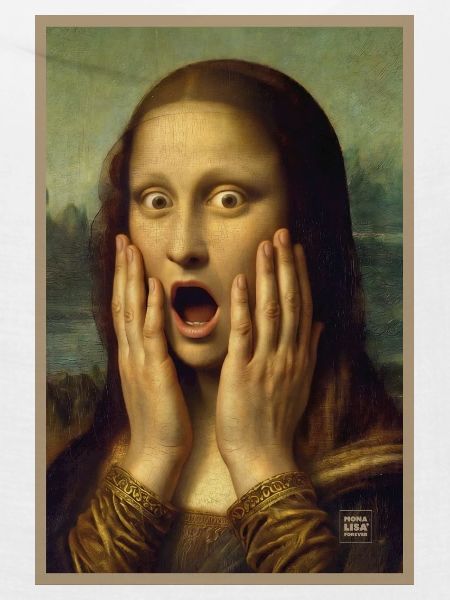 Schockiert, überrascht Mona Lisa