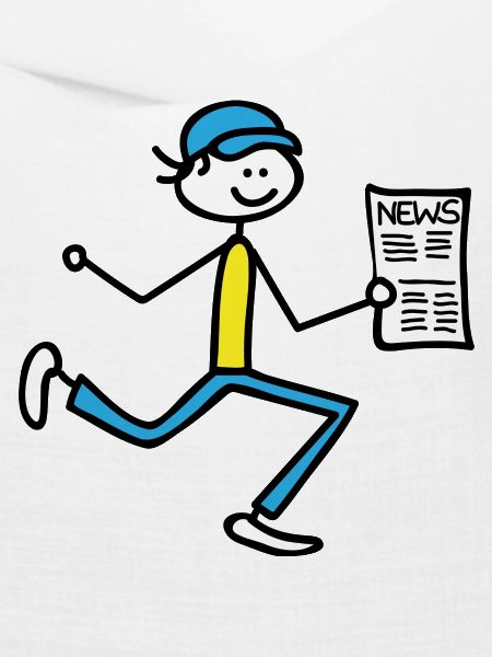 Mann mit Zeitung