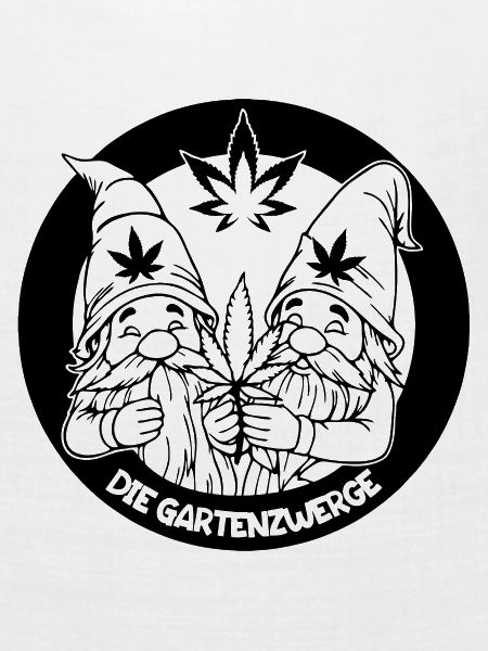 Kiffer Gartenzwerge mit Hanfblatt