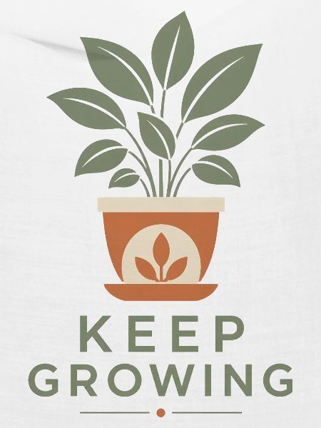 Keep Growing Pflanze Blumentopf Spruch Statement