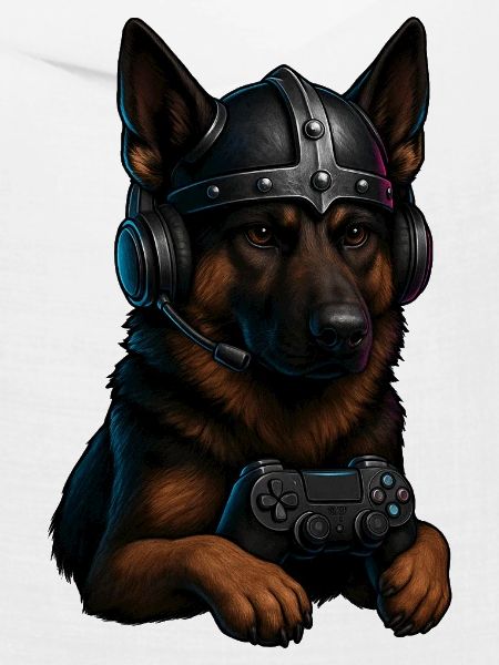 Gaming Hund mit Wikingerhelm