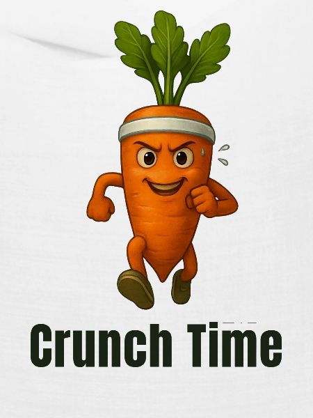 Crunch Time Karotte Held karikatur 