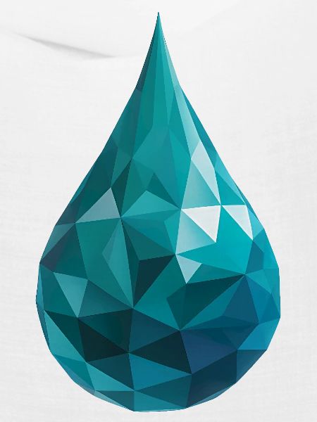 Wassertropfen - Cooles Low Poly Logo