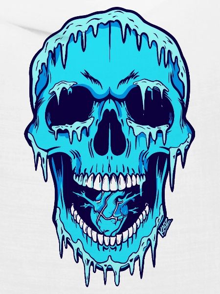 Schmelzender Blauschädel