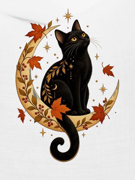 Black Cat Hugging Pumpkin