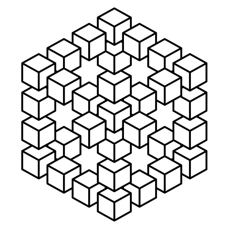 Figure impossible imagination géométrie cube Escher