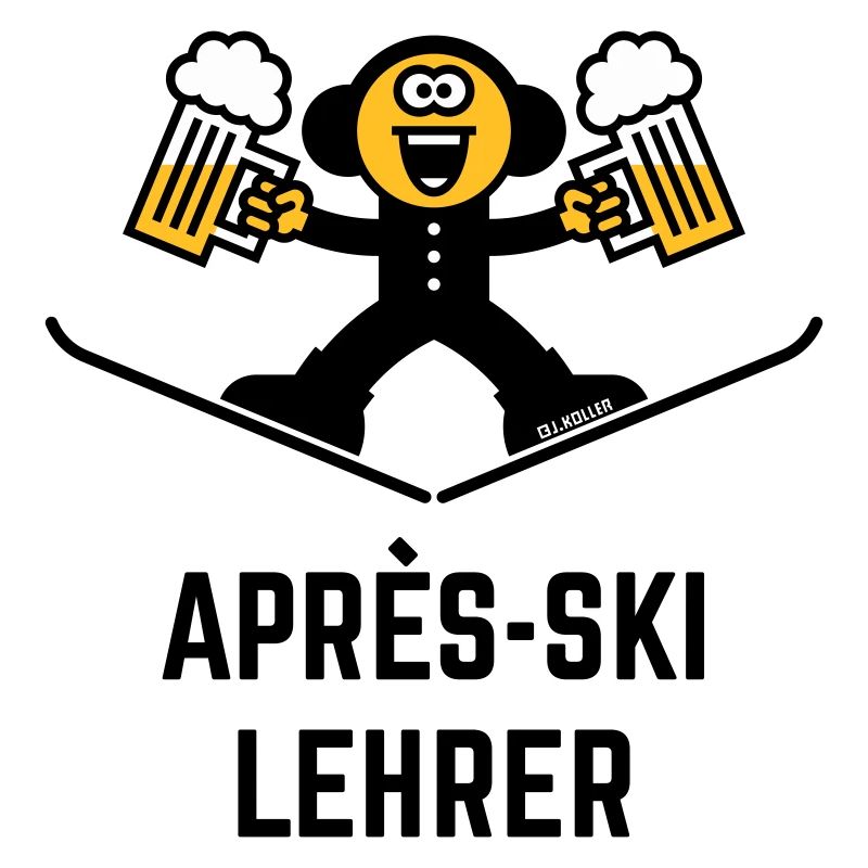 Après-Ski Lehrer (Bier / Karikatur / 3C)