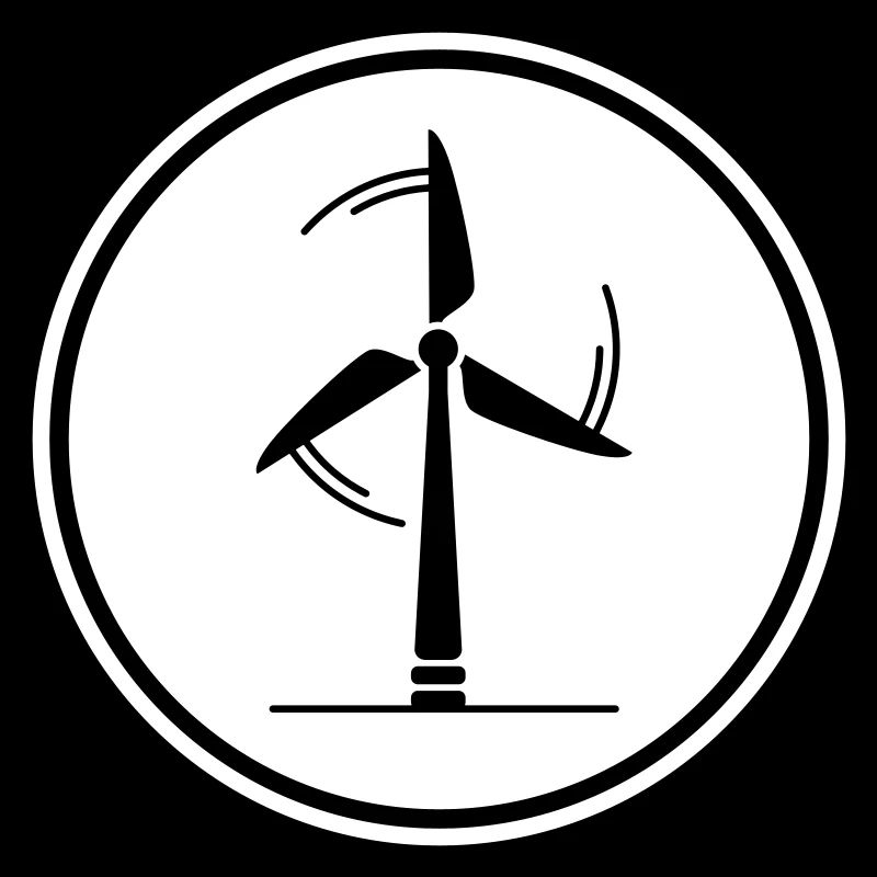 Wind turbine silhouette